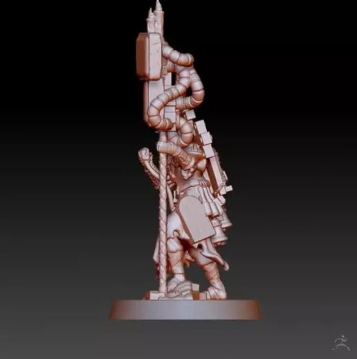 Trench Crusade - War Prophet (Screen-Staff) - Trench Pilgrims