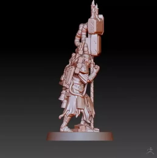Trench Crusade - War Prophet (Screen-Staff) - Trench Pilgrims