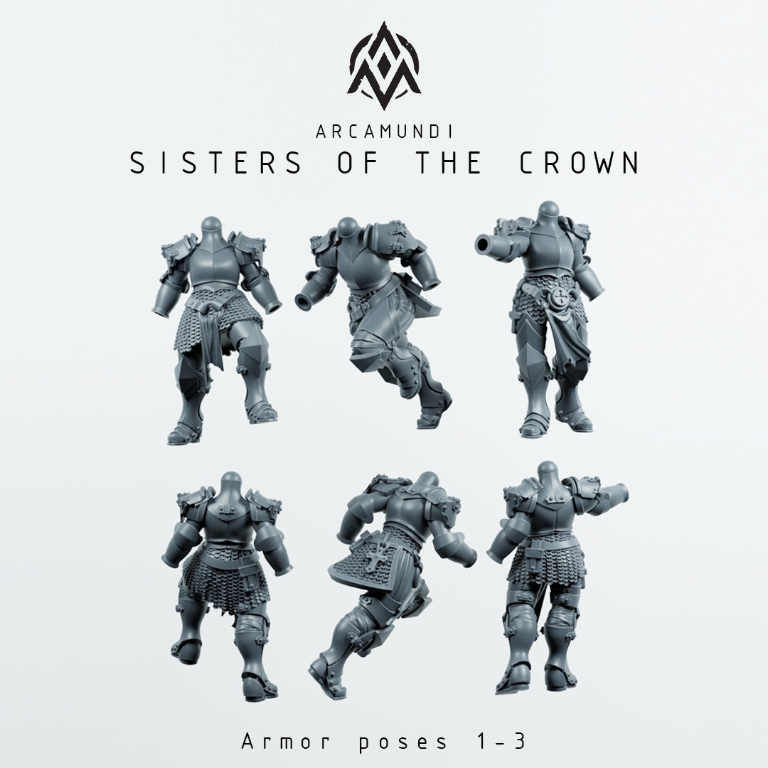 Arcamundi - Sisters Of The Crown - Trench Crusade - Trench Pilgrims Proxy - 6x Armored Sister set