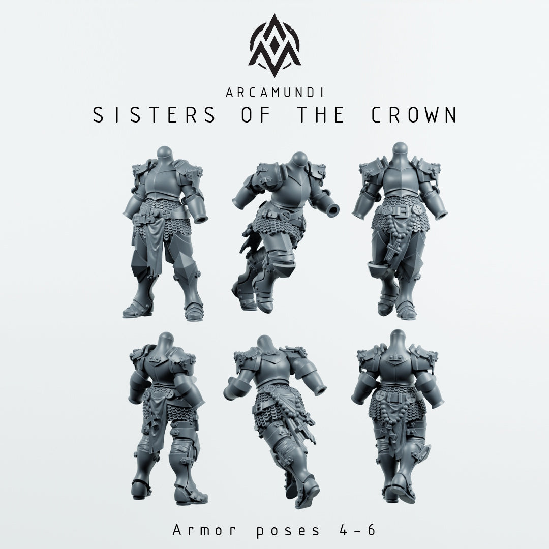 Arcamundi - Sisters Of The Crown - Trench Crusade - Trench Pilgrims Proxy - 6x Armored Sister set