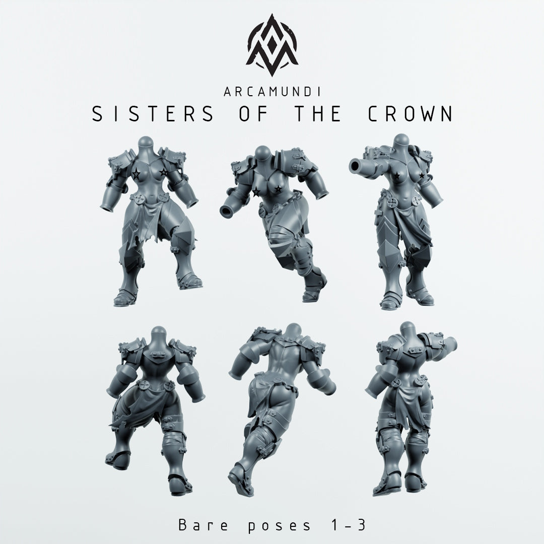 Arcamundi - Sisters Of The Crown - Trench Crusade - Trench Pilgrims Proxy - 6x Bare Sister set