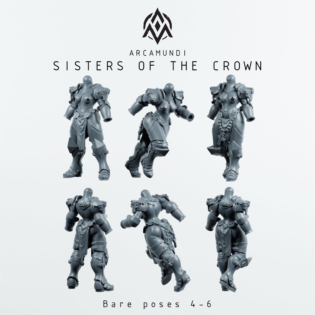 Arcamundi - Sisters Of The Crown - Trench Crusade - Trench Pilgrims Proxy - 6x Bare Sister set