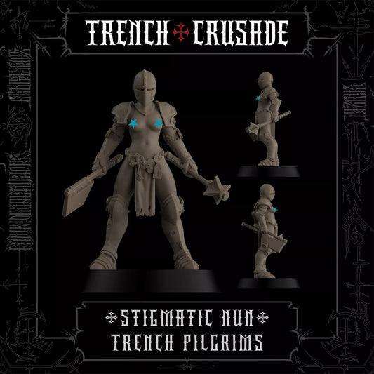 Trench Crusade - Stigmatic nun (Axe, Mace) - Trench Pilgrims